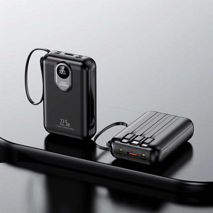 bærbar powerbank med hurtigladerfunksjon og digital restvisning Skanto