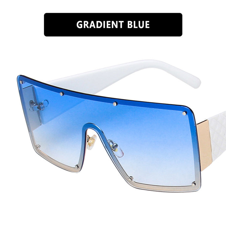 Dame geometrisk oversized solbrille med gradientlinser Skanto
