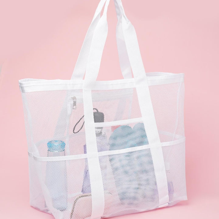 Stor strandbag av pustende mesh-materiale Skanto