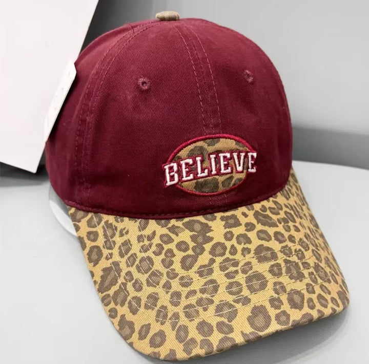 Kvinne Casual Leopardprint Baseball Cap Skanto