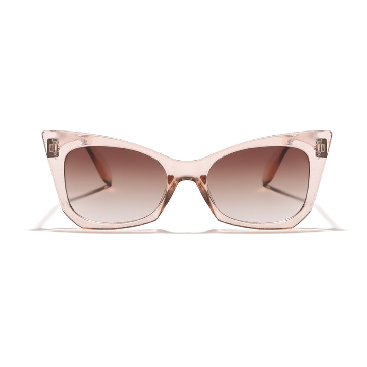 Dame solbrille i trendy katteøye-design med iøynefallende leopardmønster Skanto