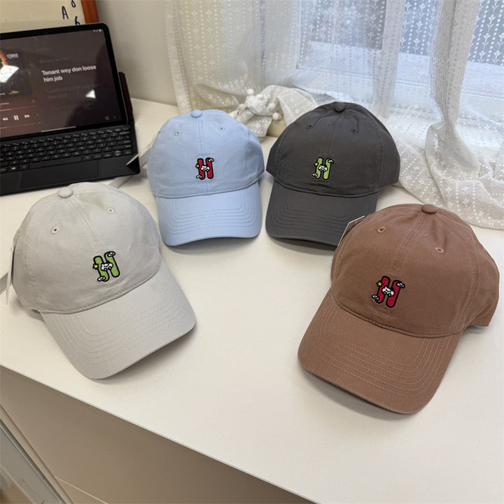 Kvinne Casual Brodert Baseball Caps Skanto