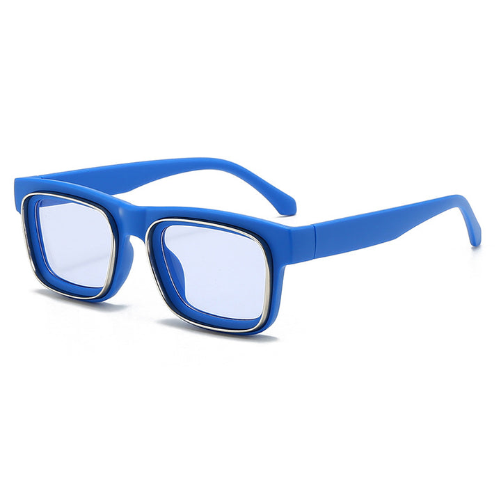Dame moteriktig firkantet solbrille med kontrasterende ramme Skanto