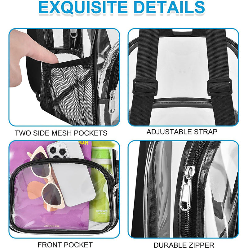 Unisex transparent komfort ryggsekk Skanto