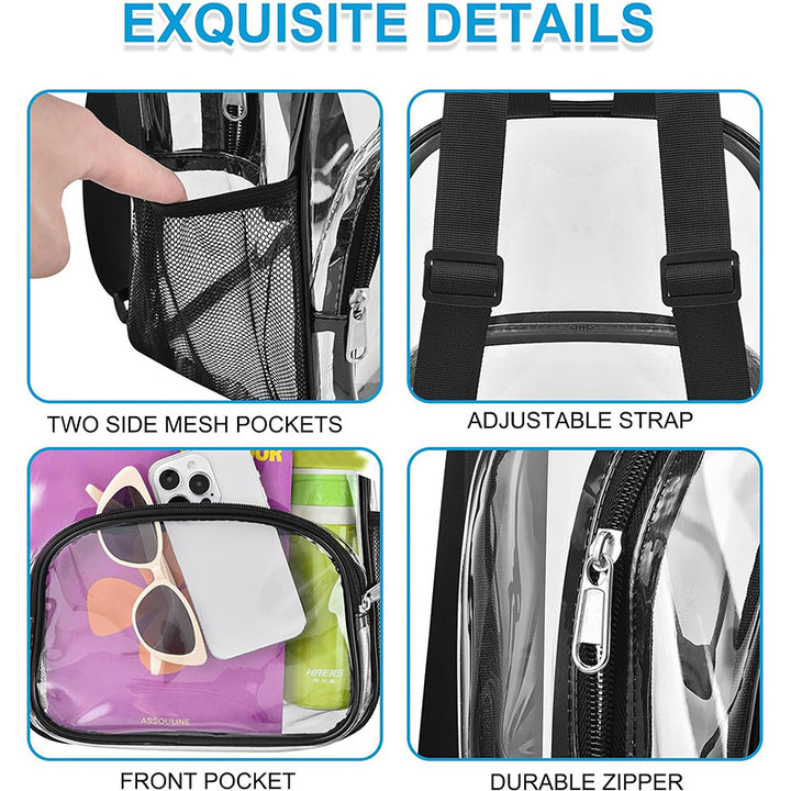 Unisex transparent komfort ryggsekk Skanto
