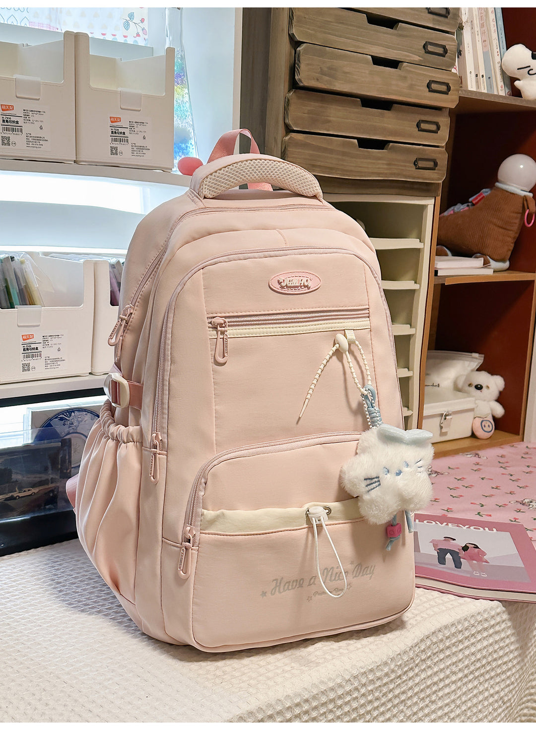 Multi-Lommer Laptop Skole Ryggsekk