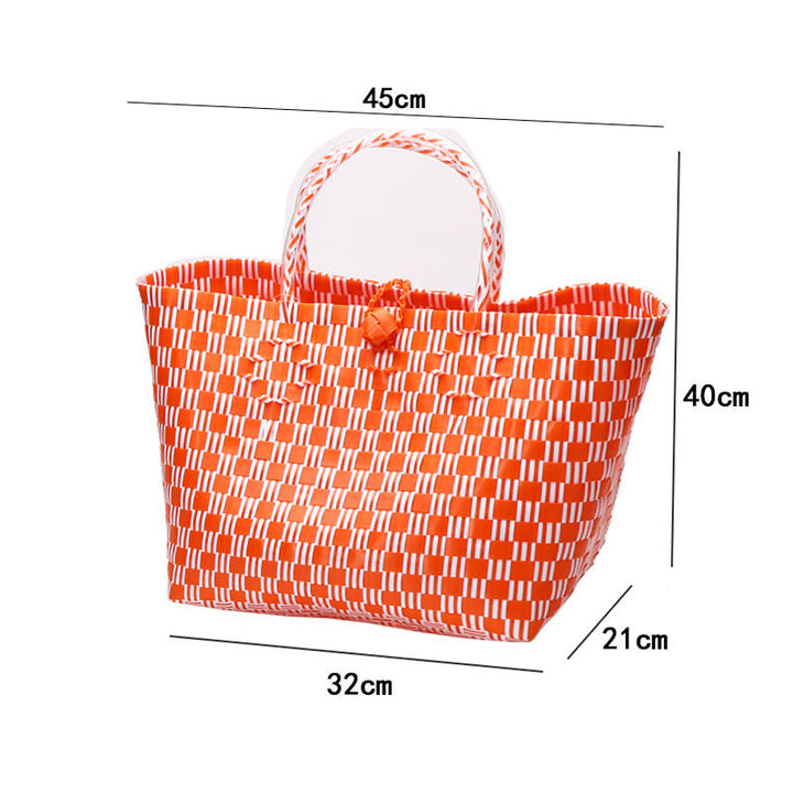 Stor kapasitet vevd handlebag Skanto