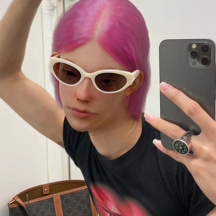 Dame Cat-Eye solbriller med beskyttende UV-filter og trendy design Skanto