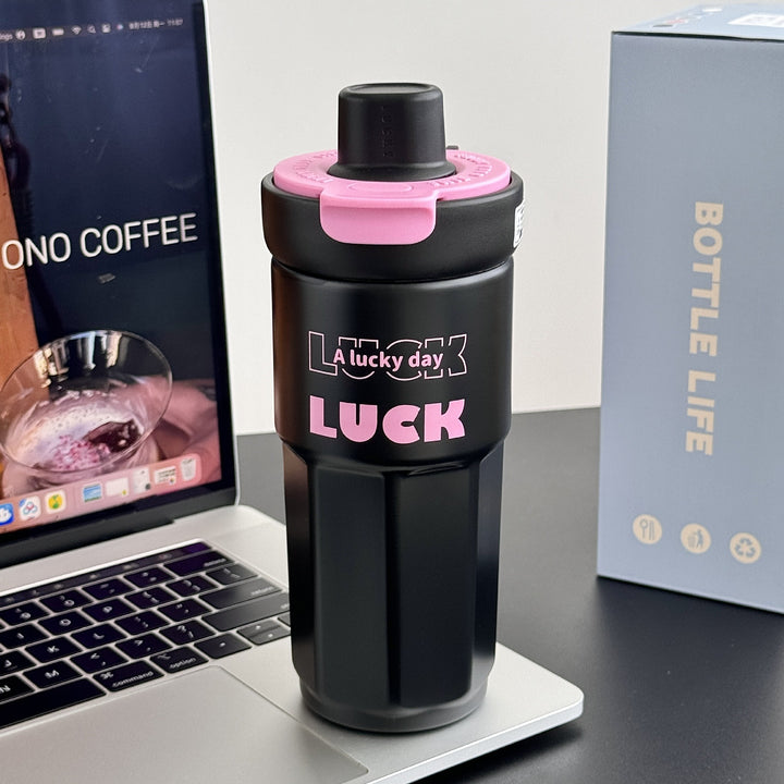 Dame stilige kaffekopp med lekkasjesikkert lokk Skanto