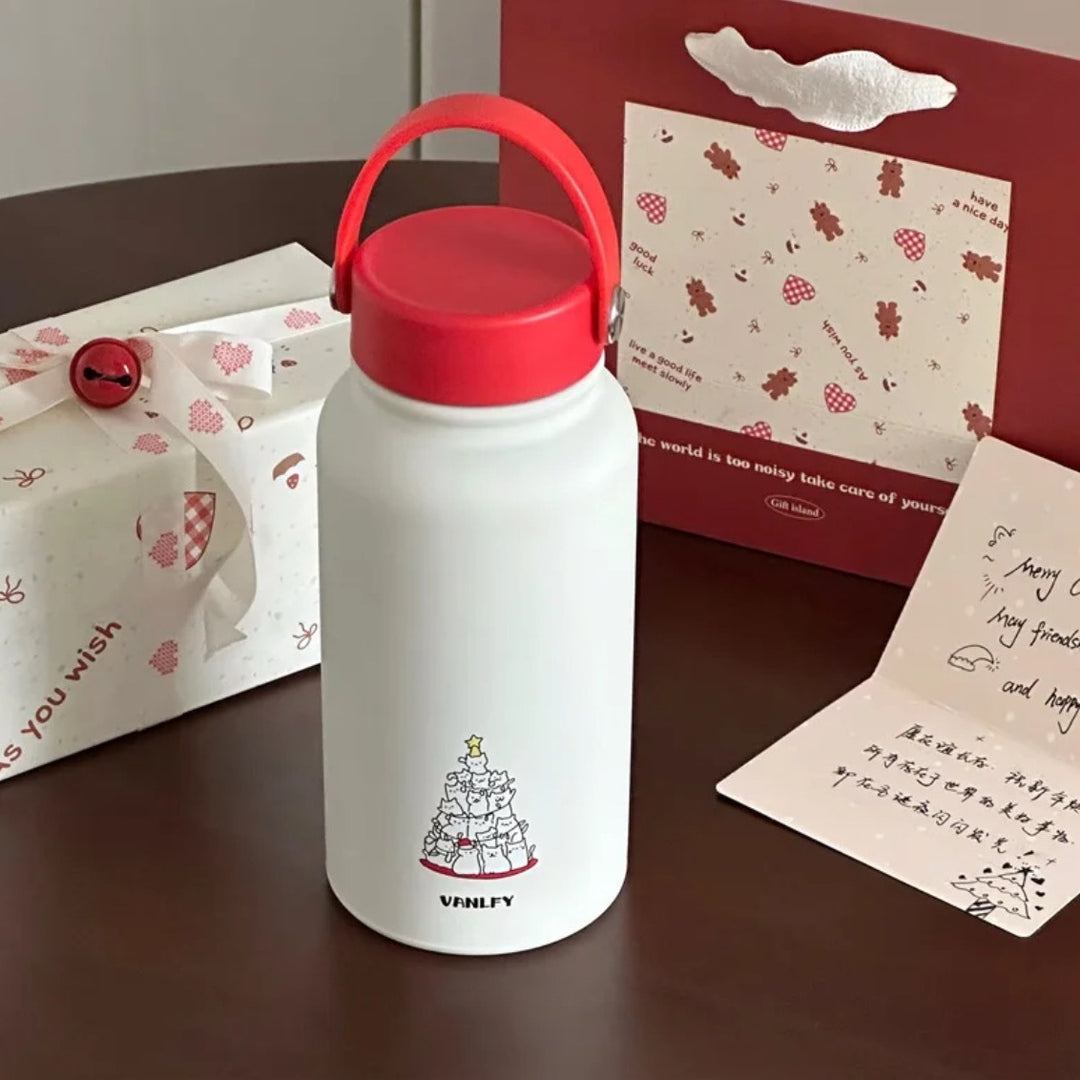 Damen Isoliertrinkflasche mit kreativem Tierdesign und praktischem Klappverschluss Skanto