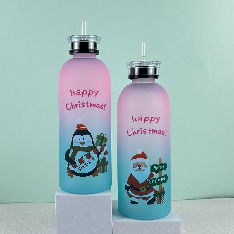 Damen Motiverende Drikkeflaske med glad Juledesign Skanto