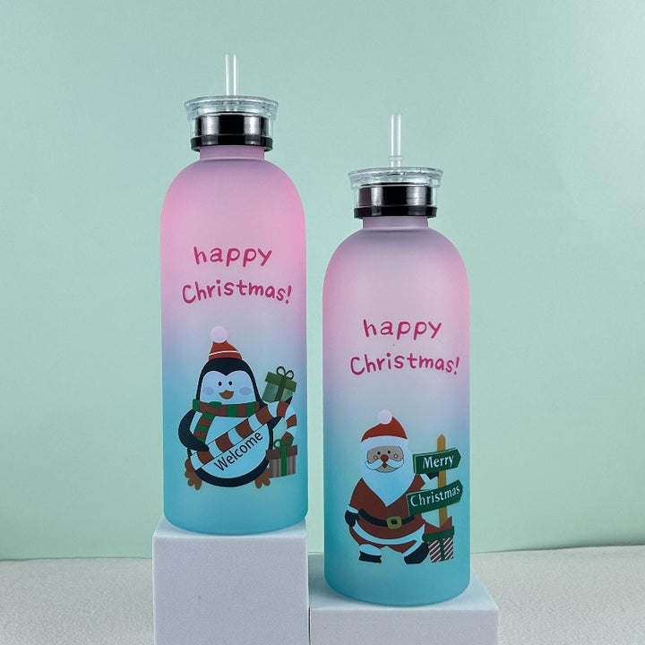 Damen Motiverende Drikkeflaske med glad Juledesign Skanto