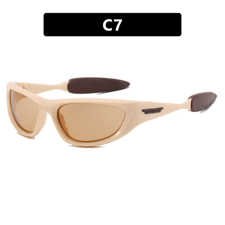 Dame sportlig solbrille med gummiert design Skanto