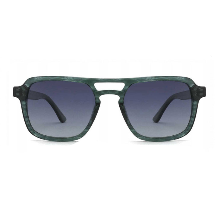 Dame solbrille med robust, stilisert plastramme og harmonisk avrundede glass Skanto
