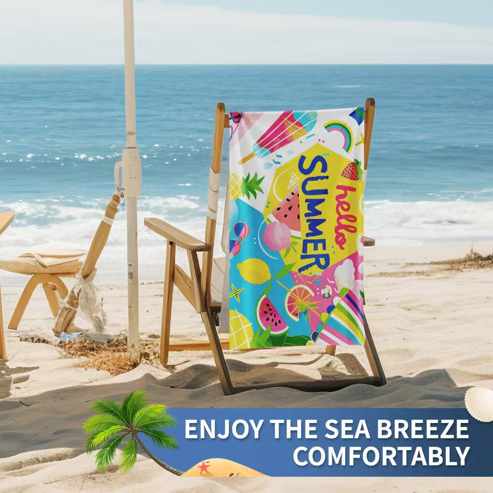 Women's beach towel with creative golf theme Skanto