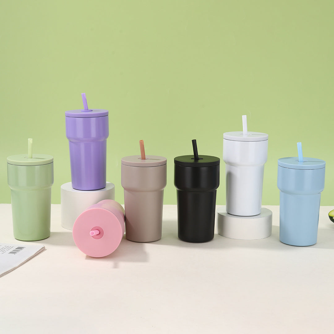 Unisex Isolert Drikkebecher med Støvbeskyttelseslokk og Strå Skanto