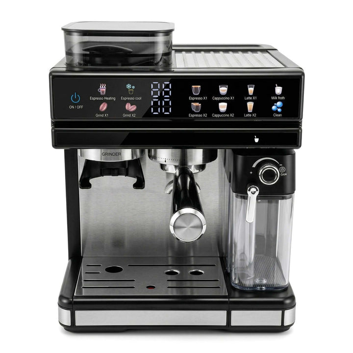 Espressomaskin med integrert kverneverk og presis temperaturkontroll Skanto