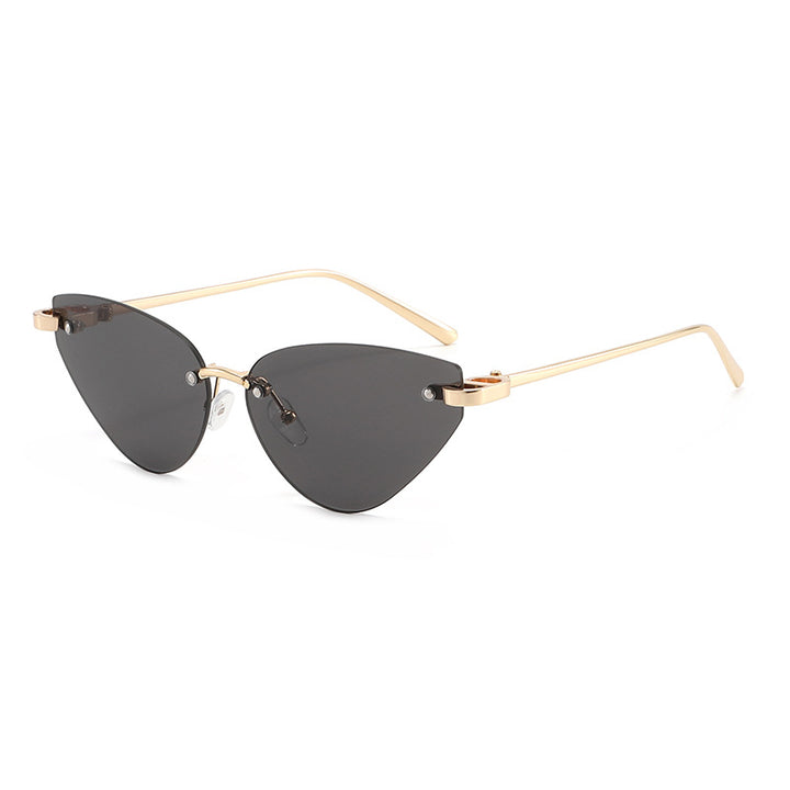 Dame elegante Cat-Eye solbriller med ultralett metallramme Skanto