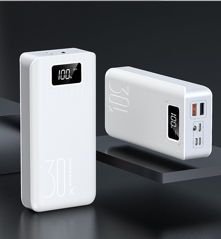 Høyytelses powerbank med intelligent LCD-skjerm og to USB-porter Skanto