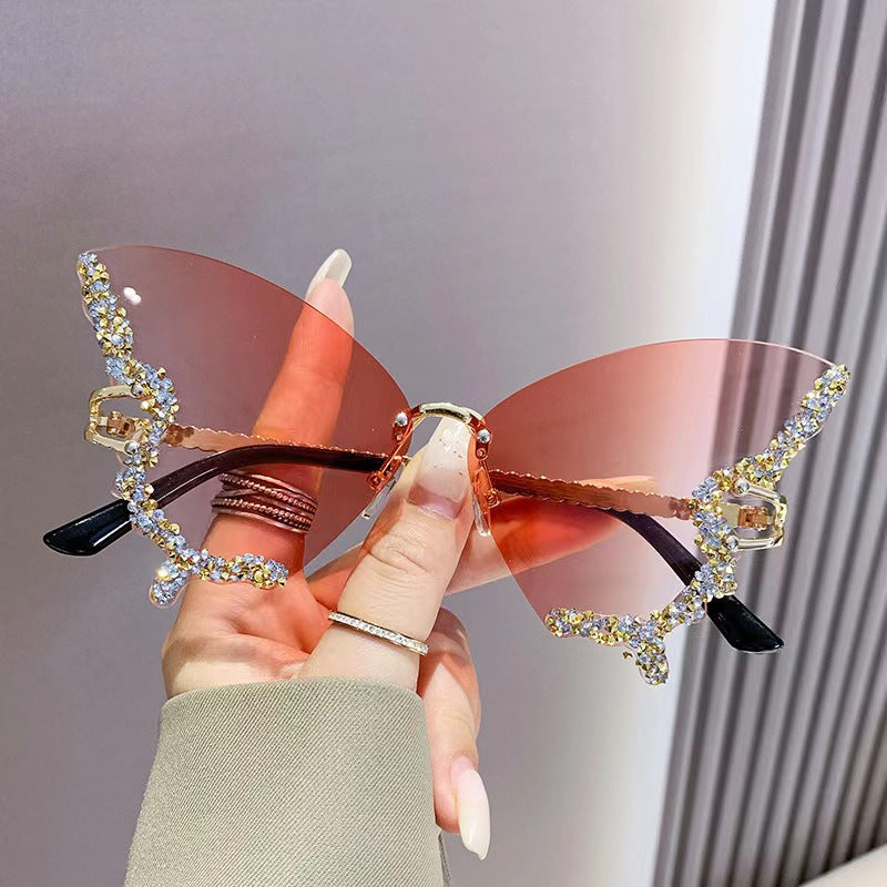 Dame ekstravagant Flügel-solbrille Skanto