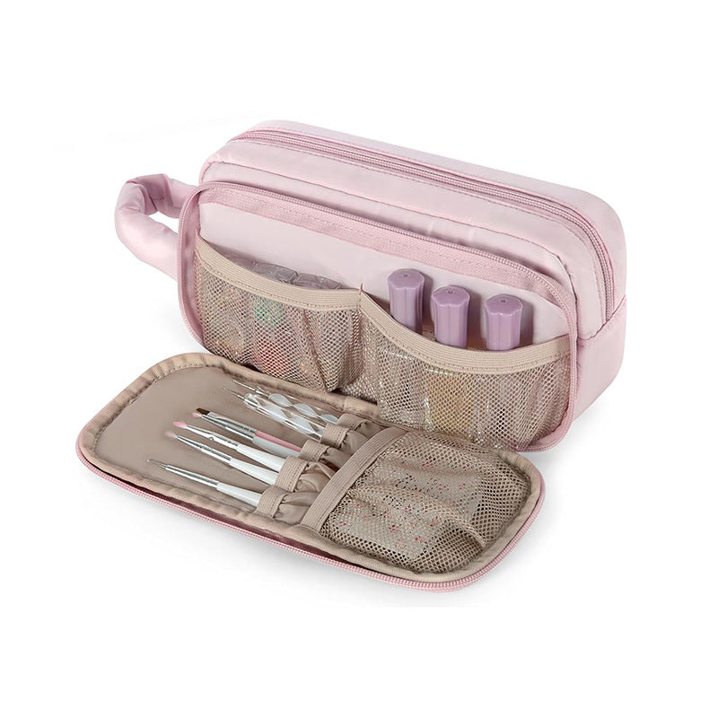 Kosmetikkorganisatorveske med transparent design og praktiske lommer Skanto