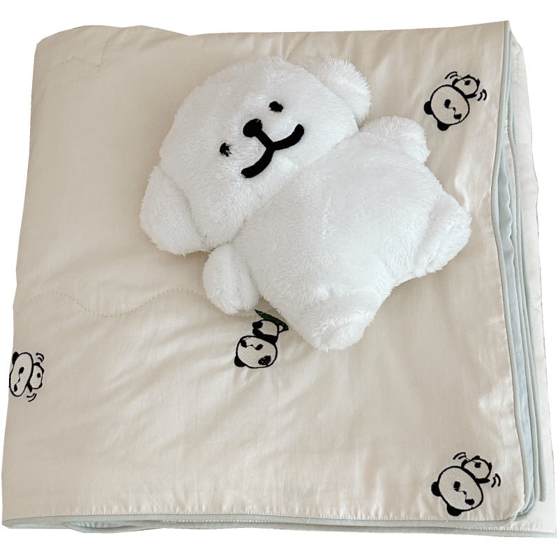 Unisex Cozy Teppe med Søtt Panda Design Skanto