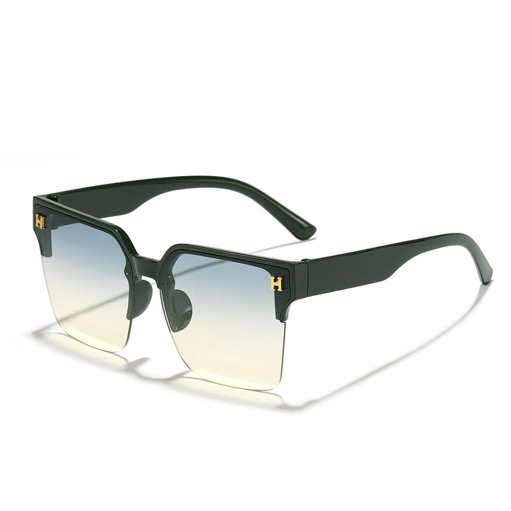 Dame moderne firkantet solbrille med transparent ramme Skanto
