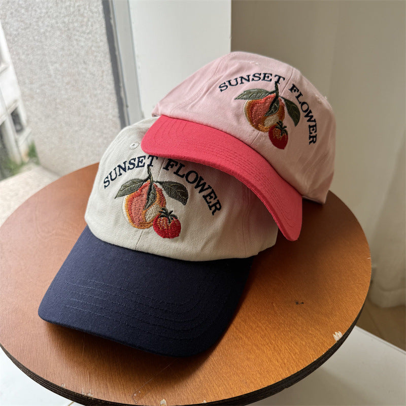Kvinnebrodert frukt-tema baseball cap Skanto