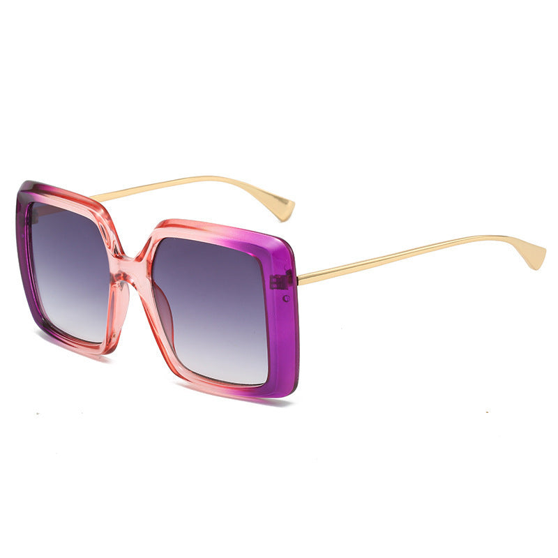Dame oversized solbriller med stilrent geometrisk design Skanto