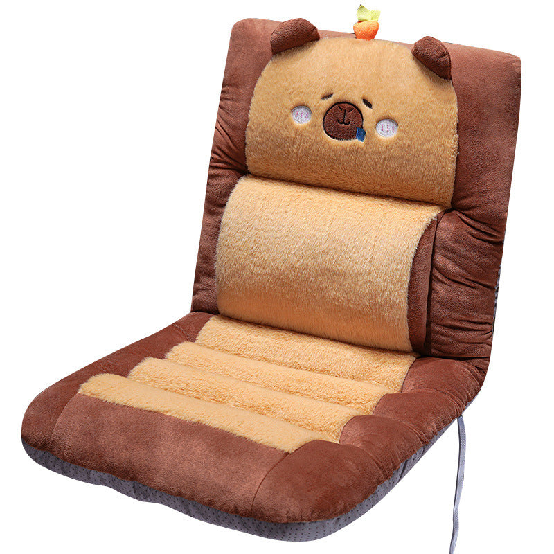 Plush sittepute med gledelig fruktmotiv Skanto