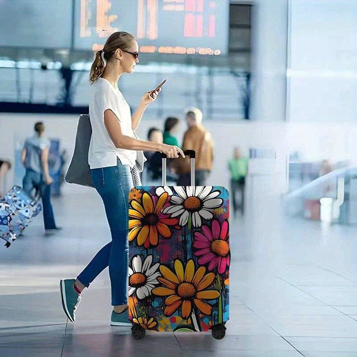 Damer hardkoffert med kreativt blomstertrykk Skanto