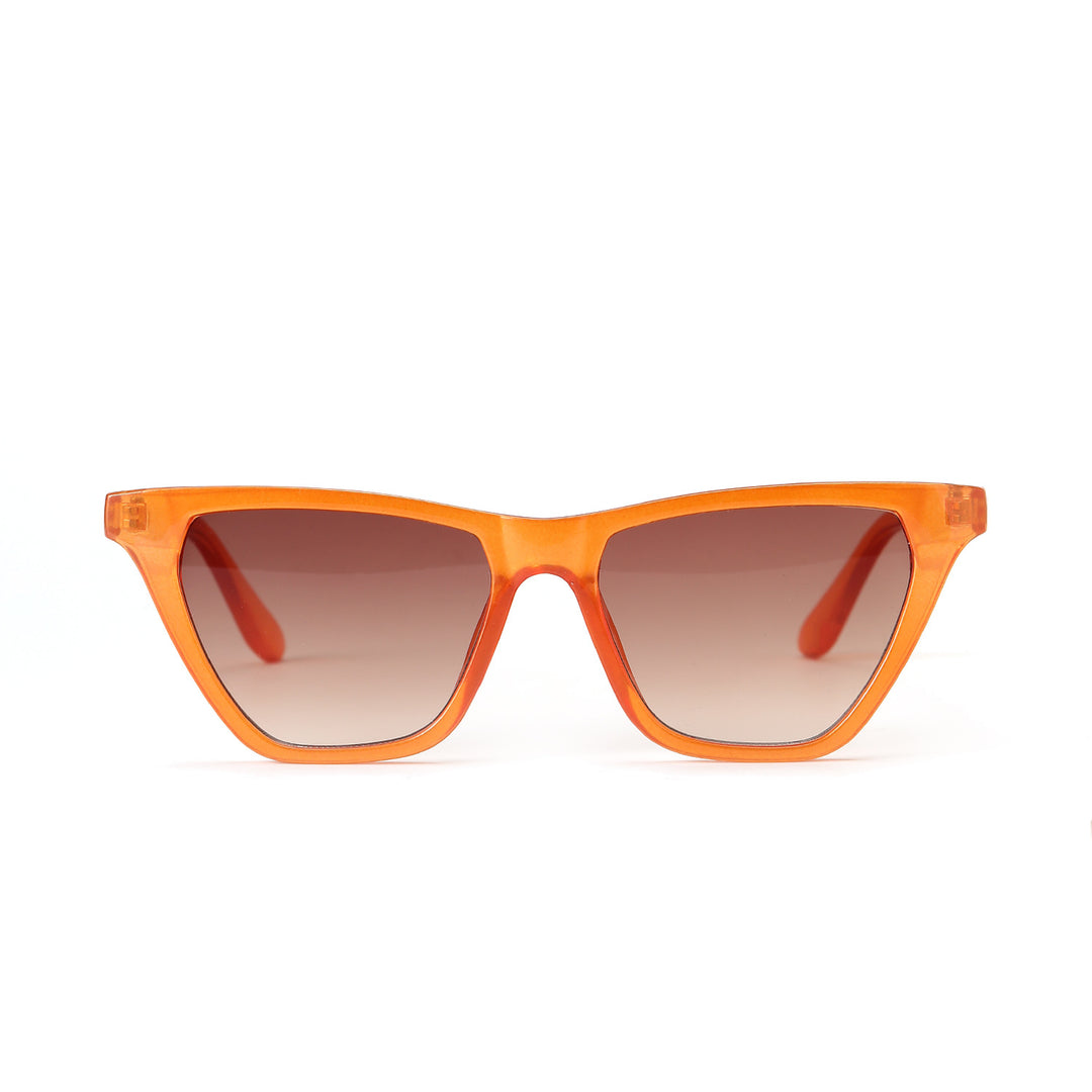 Dame Cat-Eye solbriller med moderne, gjennomsiktig ramme Skanto