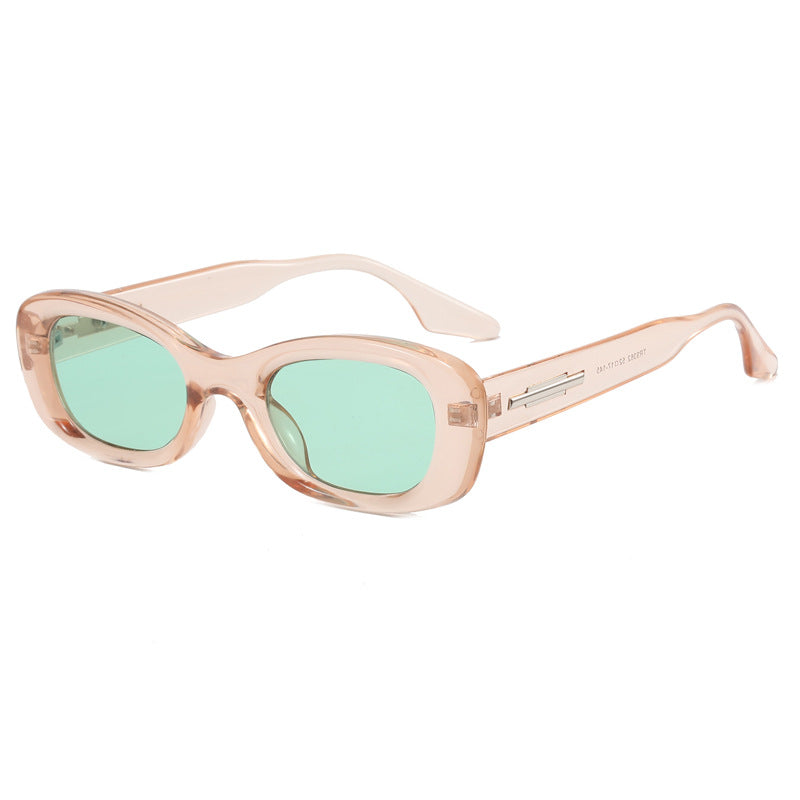 Dame trendy retro-solbriller med bred ramme Skanto