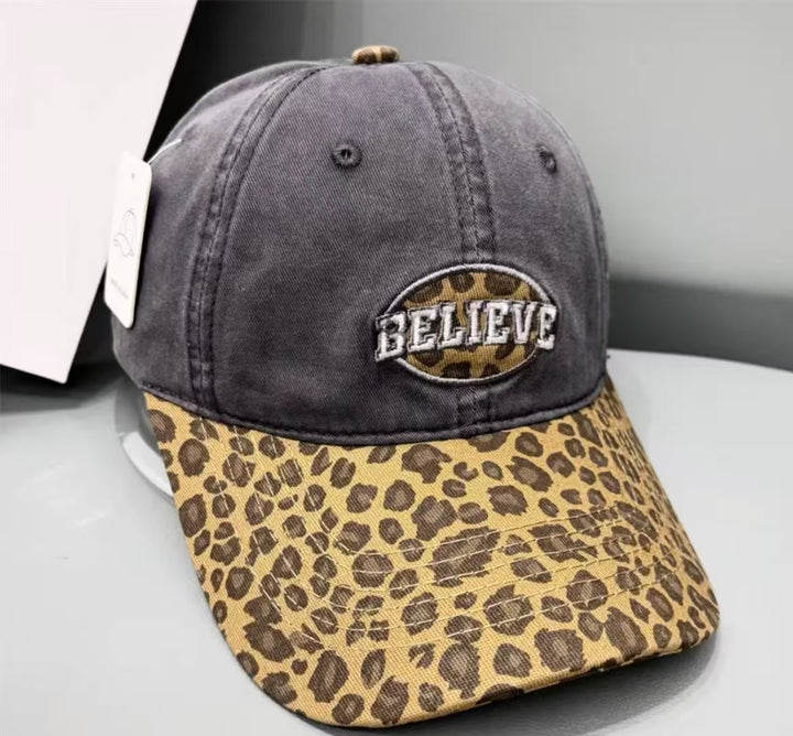 Kvinne Casual Leopardprint Baseball Cap Skanto