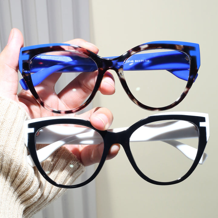 Dame Cat-Eye solbriller med ekstravagant ramme og UV-beskyttelse Skanto