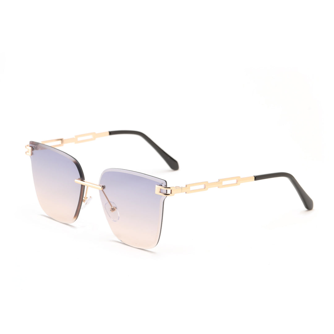 Dame moterøkt solbrille med filigranramme og UV-beskyttelse Skanto