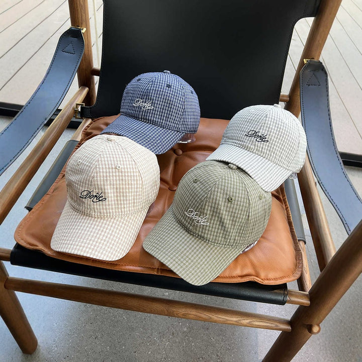 Herre Casual Rutete Baseball Caps Skanto