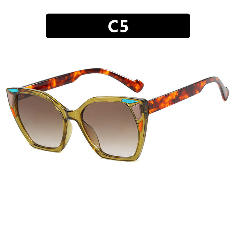 Dame moteriktig geometrisk designerbrille Skanto