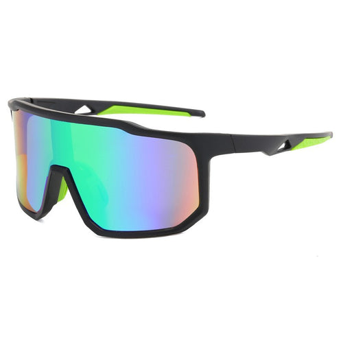Damer sportslige racing solbriller med bredt synsfelt og moderne speilglass Skanto