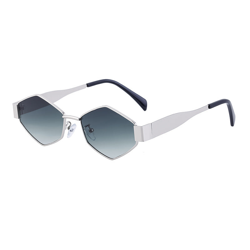 Dame geometrisk solbrille med moderne ramme Skanto