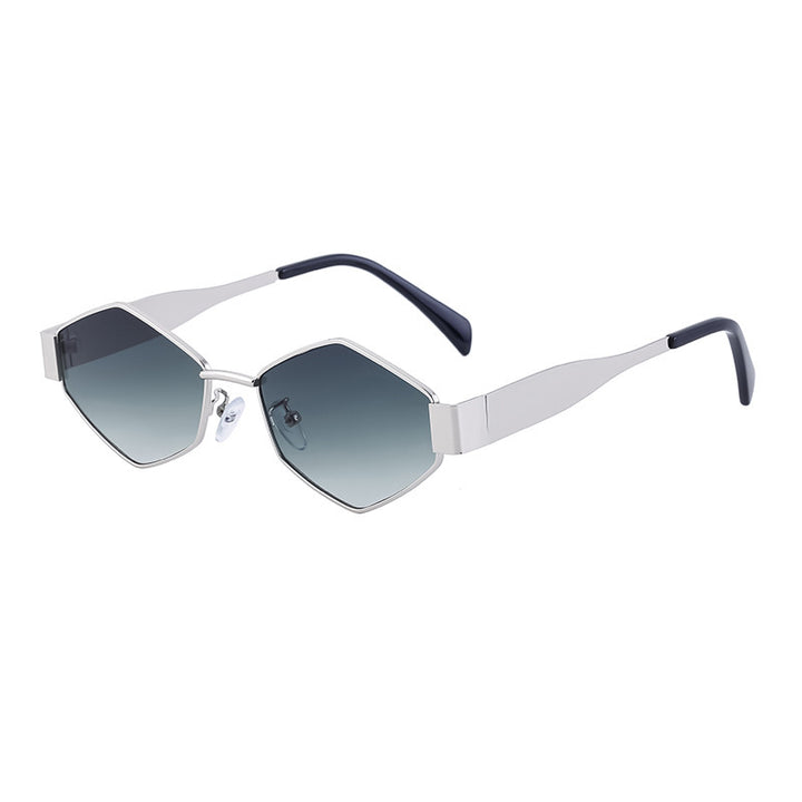 Dame geometrisk solbrille med moderne ramme Skanto