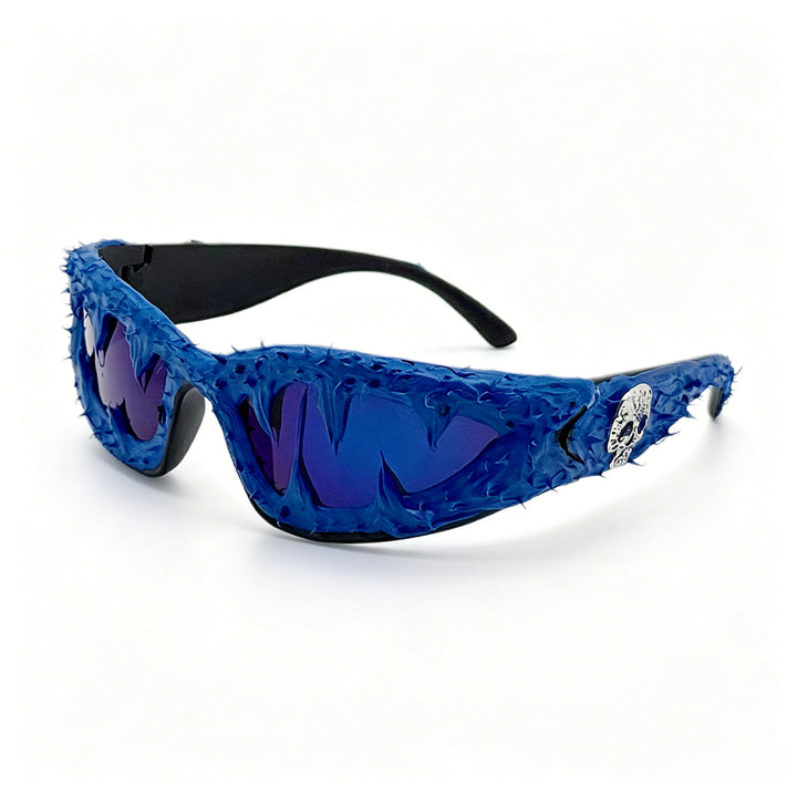 Dame kreativ fashion-solbriller med unike pigger og skull-design Skanto