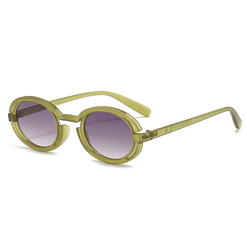 Damen Runde Solbrille i moderne retro-stil Skanto
