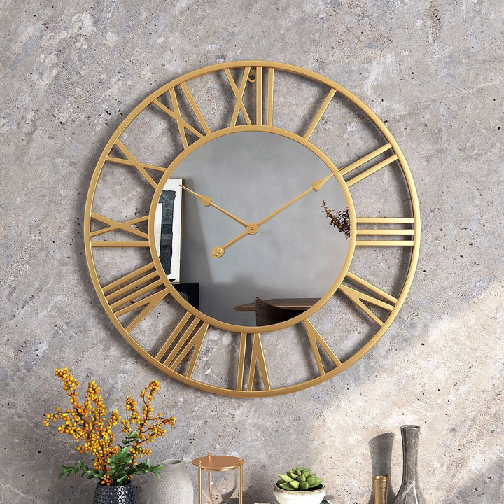 Skanto | Metal Vintage Stor Veggur med Speil 39cm