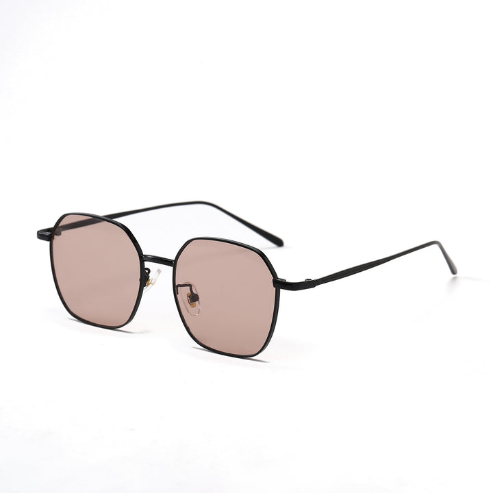 Dame geometrisk solbrille med moderne metallramme Skanto