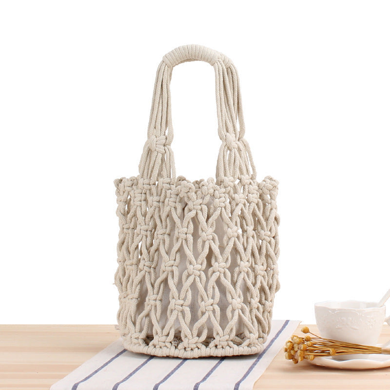 Makramee Trillebag med Moderne Nettverksdesign Skanto