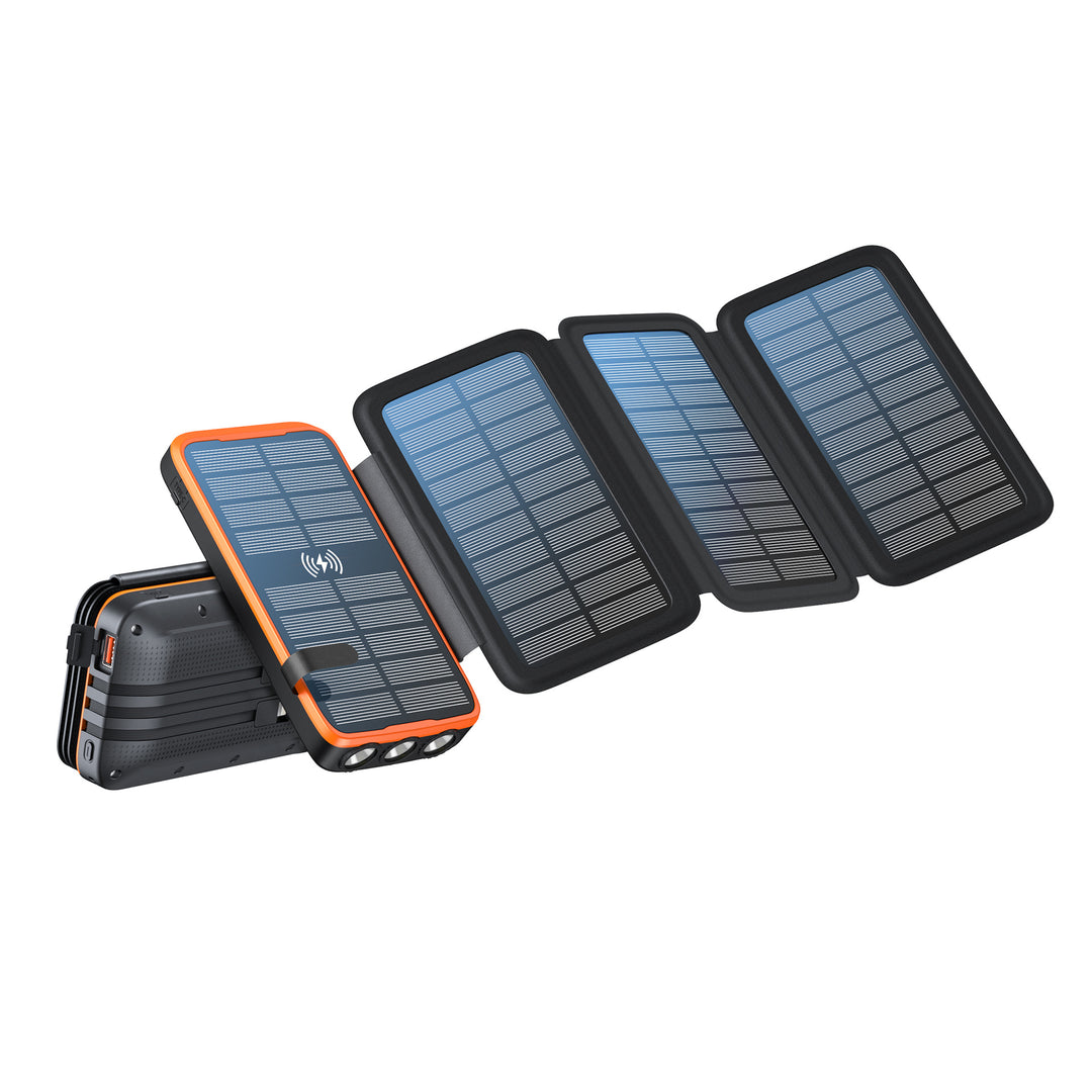 Solar-Powerbank med Trådløs Lading Fra Skanto