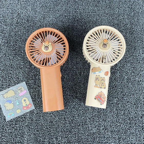 Unisex Bærbar Håndvifte med søtt Dyre-design og USB-ladefunksjon Skanto