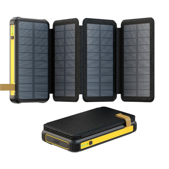 Solcelledrevet Powerbank med hurtigladingsfunksjon fra Skanto