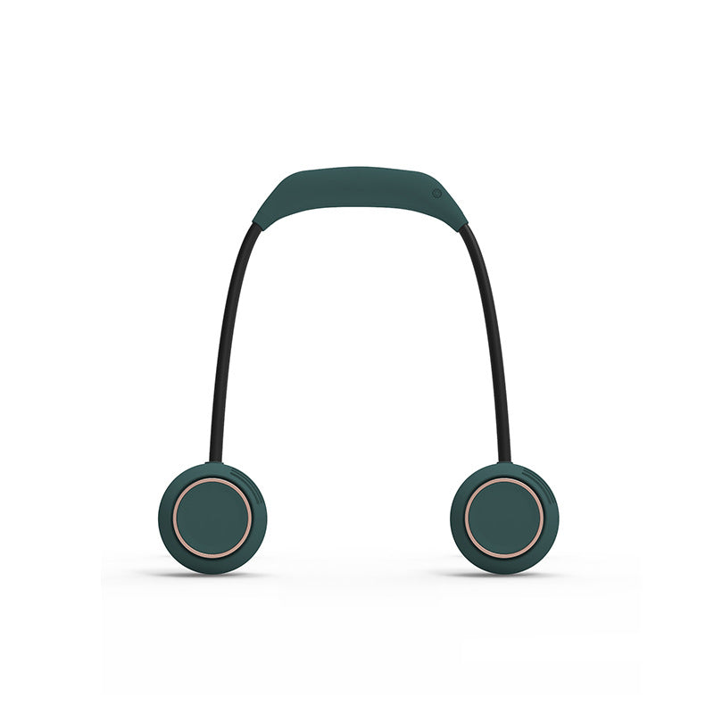 Kjølende handsfree båndvift med doble justerbare luftutløp USB-C ladbar Skanto